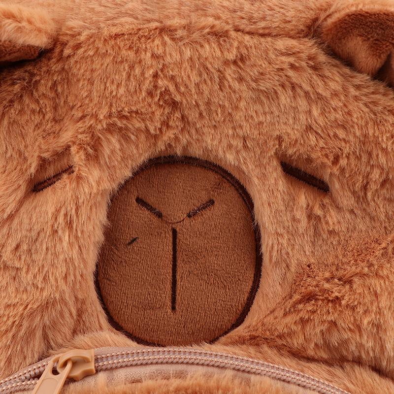 Capybara Plush Backpack Kawaii Plushie Doll Fur Bag Children'S Bag Shoulder Bag Mini Knapsack Bags Gifts For Girlfriend