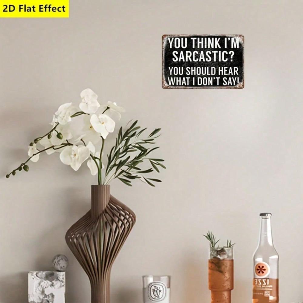 Funny Wooden Plaque Sign Are You Being Sarcastic? Rustic Wood Plank Art 5.85x7.8 Inch Sarcastic Wall Decor for Home Porch