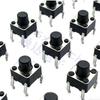 High-Temp Resistant 6x6mm Vertical Tactile Button Switch, 4-Pin, 6*6*4/4.3~15H