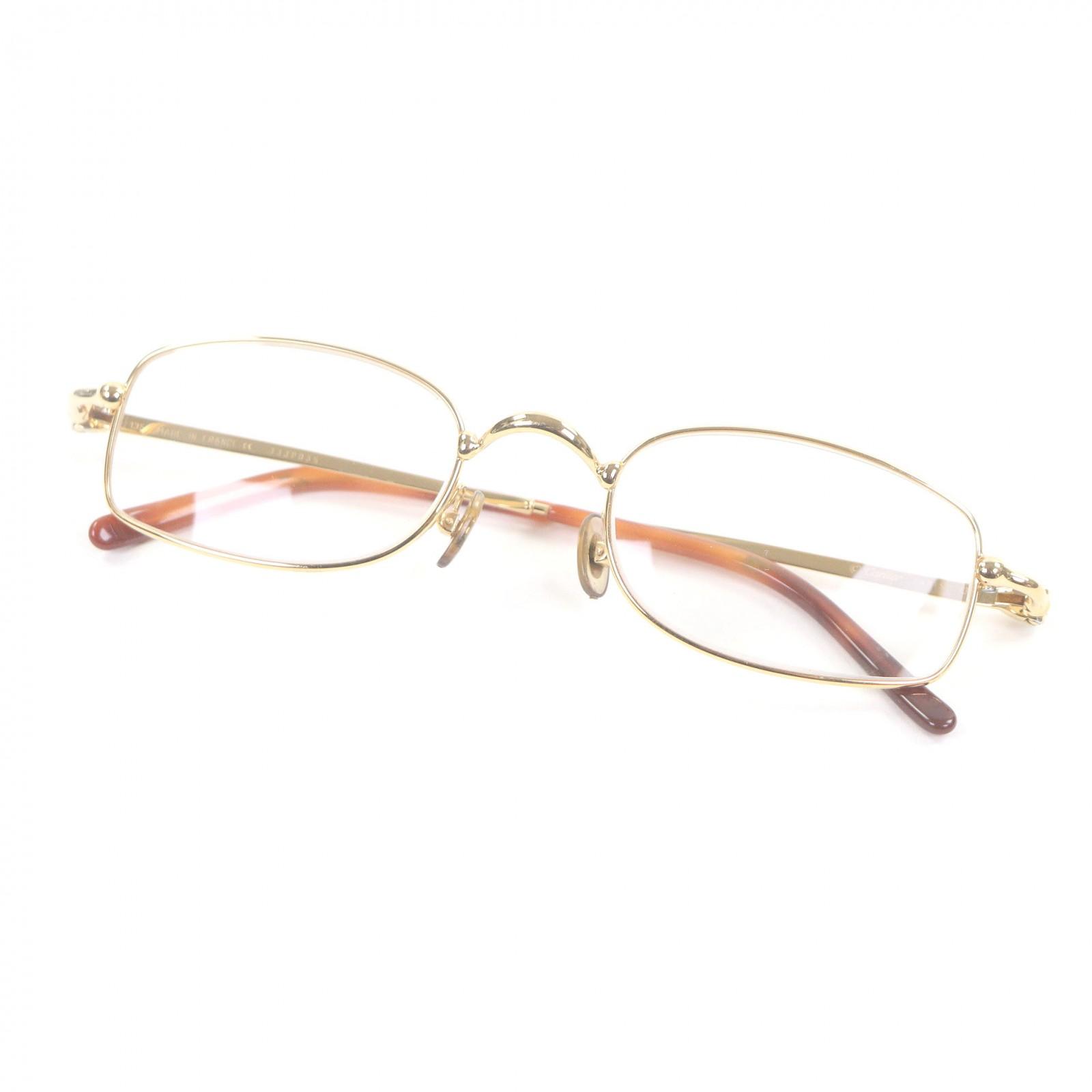 

Great Cartier Glasses Trinity Square Frame gold mens Used