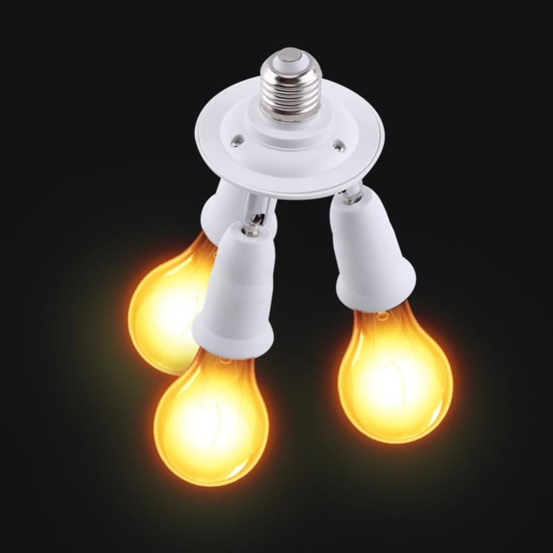5 In 1 Adjustable E27 To E27 Base Light Lamp Bulb Adapter Holder Socket Splitter New #3