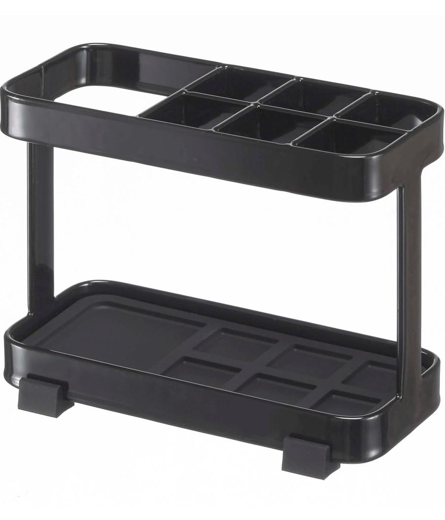 Yamazaki Jitsugyo Tooth Brush Stand Black W11 X D5 X H8cm Tower Toothbrush Stand Washroom 6803 (Yamazaki) Approx.