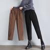 Pantaloni Harem di Peluche da Donna Autunno e Inverno Pantaloni di Velluto a Coste Pantaloni a Gamba Larga Pantaloni Spessi Casual