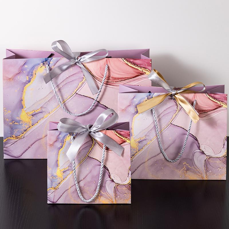 Marble Pattern Tote: Stylish Gift, Candy & Paper Bag for Weddings & Stores