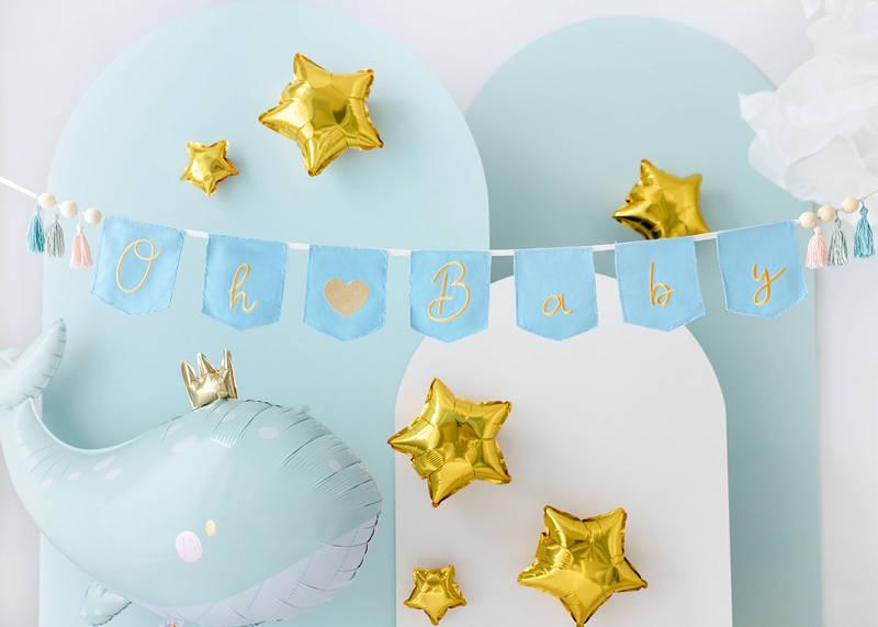 Whale Foil Balloon, 93X60 , Sky Blue