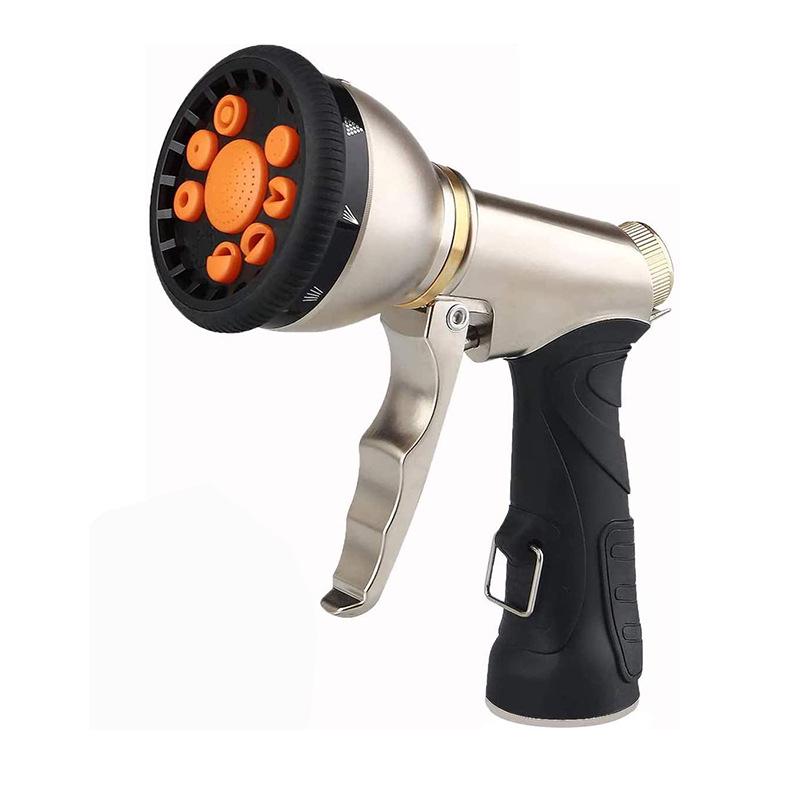Zinc Alloy 9-Function High-Pressure Metal Spray Gun for Car Wash & Garden Hose