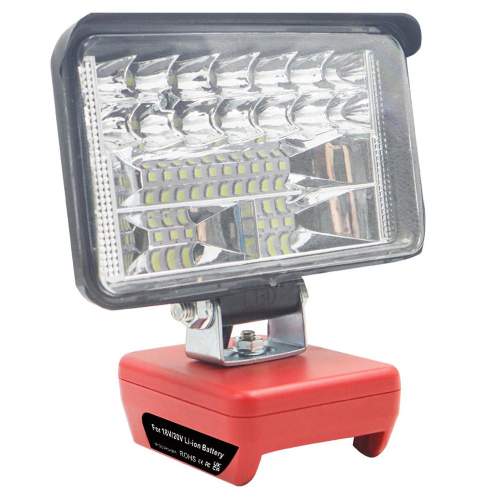 Wireless LED Work Light 4inch  34LED 5400LM Dual USB Port for Milwaukee Cordless M18 18V Battery