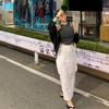 Korean Chic 2026 Spring/Autumn Casual Back Slit Double Pocket Midi Skirt for Women