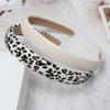 2pcs 2cm Leopard Headbands Solid PU Hairbands Set for Women Head Wrap Girls Tiara Elegant Headwear Hair Accessories