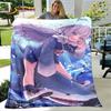 Cute Gawr Gura Hololive Anime Soft Plush Blanket,Flannel Blanket Throw Blanket for Living Room Bedroom Bed Sofa Picnic Cover Kid