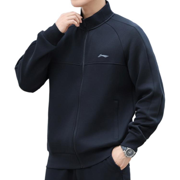 

Подкладка Спортивная стильная куртка однотонная повседневная на молнии с воротником-стойкой Мужские куртки черного цвета AWDU905-1 XL