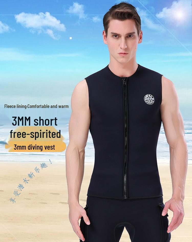SLINX 3mm Diving Vest: Unisex, Sleeveless, Velvet-Lined Wetsuit for Warmth