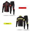Ensemble de vêtements d'hiver thermiques en polaire pour hommes pour le cyclisme Maillot de cyclisme coupe-vent à manches longues Veste avec pantalon rembourré 3D