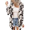 Women's Casual Fashion Floral Print Long Sleeve Mid-Length Cardigan Jacket