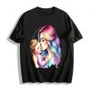 Watercolor Mother Kiss Baby Print Casual Adult Top Pure Cotton T-shirt