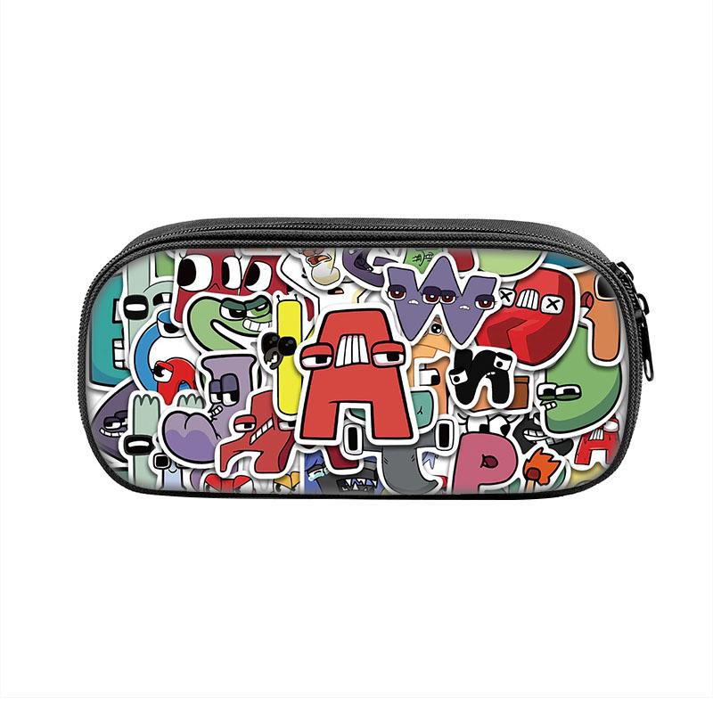 Game Alphabet Lore Cases Fun Cartoon Anime Pen Box Bag for Student Big Capacity School Supplies Zipper Pencilcases