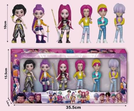 Horká Kpop 6dílná figurka panenka skupiny Demon Hunter Girls panenka Lumimila Zoe stolní ozdoba model hračka slepá krabička Perfektní dárky