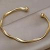 A Women's Bracelet with a Twisted Opening, Adjustable, Simple and Versatile, Suitable for Everyday Wear