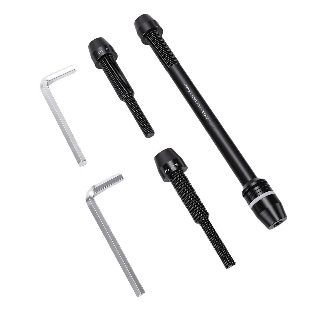 Bike Rear Hub Thru Axle Adapter, Mountain Road Trainer  X1.0 1.5 1.75 Alloy Locking Mechanism, Fits 135 142 148mm Frames for Various Cyclists, Smoot