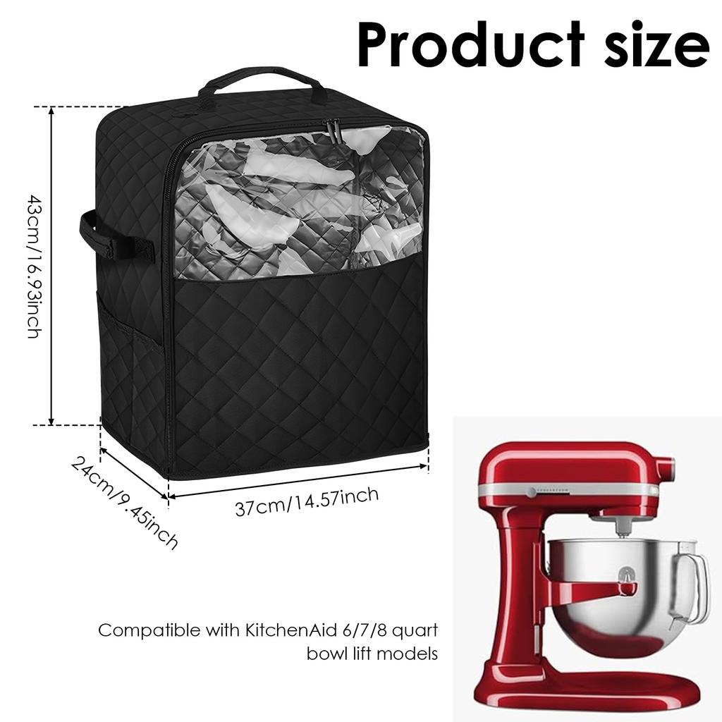 Stand Mixer Dust Cover Kitchen Vertical Mixer Storage Bag with Clear Window Multipurpose Waterproof Kitchen Accessory Organizer