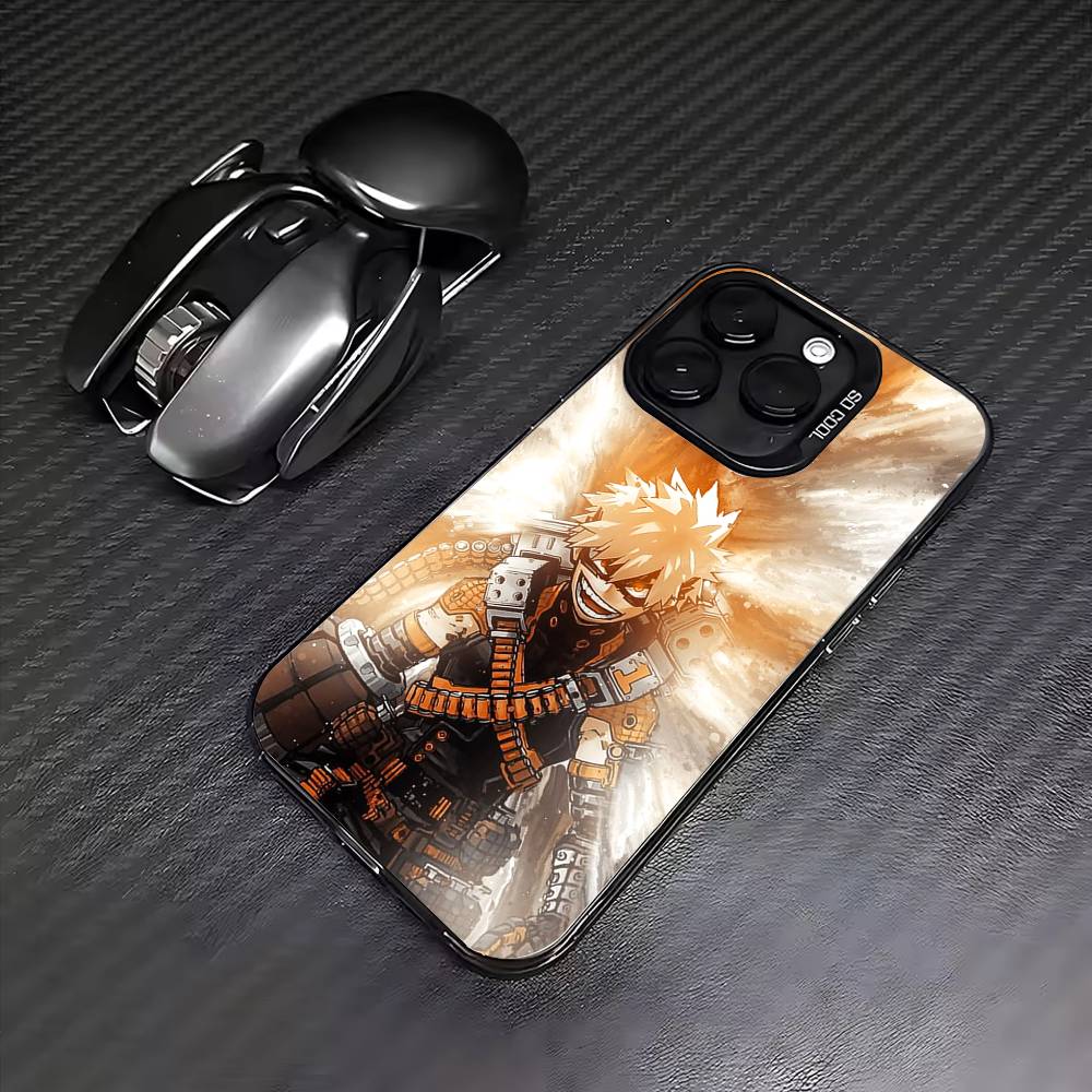 Bakugo A-Anime K-Katsuki Phone Case For iPhone 17,16,15,14,13,12,11 Plus,Pro Max,Colored Silver Phone Case