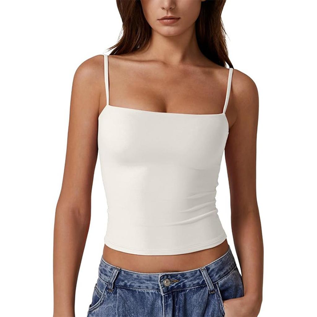 Women's Fashion Sleeveless Sexy Adjustable Small Camisole Colour Tank Top