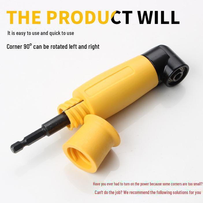 90-Degree Right Angle Drill and Screwdriver Extension Adapter
