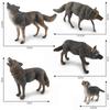 Simulated Brown Wolf Series Roaring Wolf Predation Wolf Head Up Wolf Walking Wolf Model Static Tabletop Ornament Toy