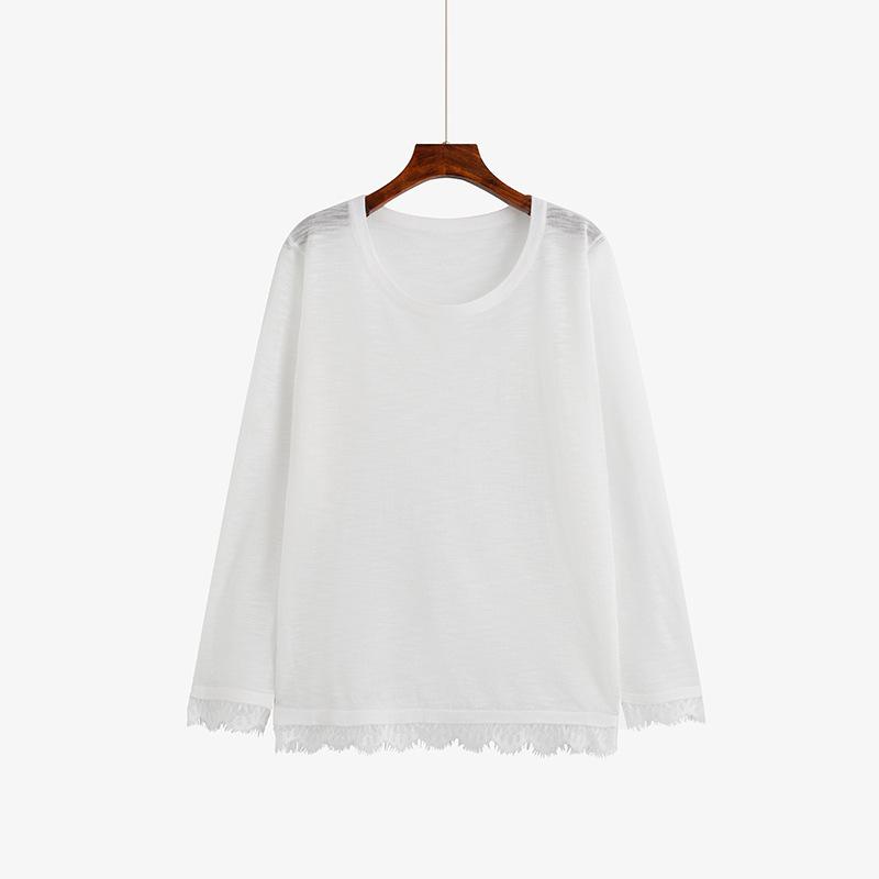 

Плюс Размер Летний Тонкий Круглый Вырез Сшивание Кружева Трикотаж Свободный Основа Топ XXXL бежевый