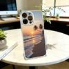 Meeresblick Sonnenuntergang Handyhülle Für iPhone 17 16 15 14 13 12 11 Mini Pro Max Plus Transparente Hülle