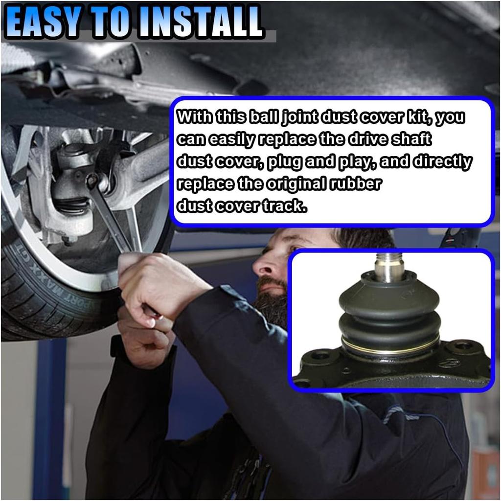 14PCS Automotive Tie Rod End Boots, Ball Joint Rubber Tie Rod Boot, Car Suspension Steering Accessories, Universal Turn To Rod Dust Cover Replacement