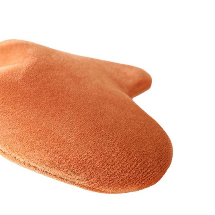 Guante aplicador de loción autobronceadora y crema corporal suave para masaje y aplicación uniforme