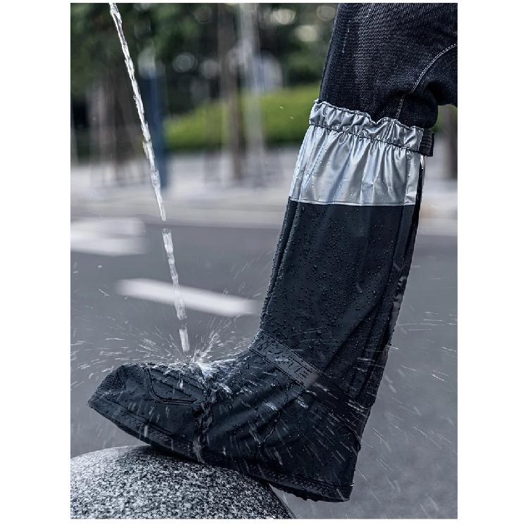 SULAITE Motorcycle Rain Boots Waterproof Shoe Cover Reflective Cycling Shoe Protection Reusable Motorcyclist Protective Gear
