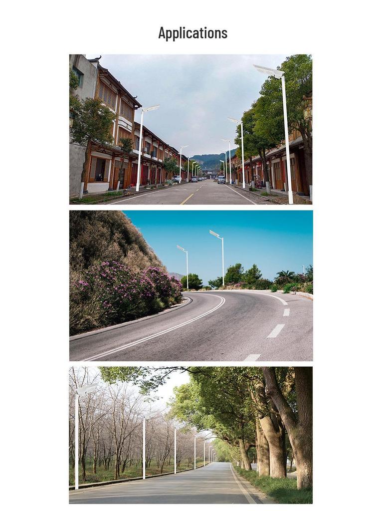 High Brightness 6M Solar Street Light for Outdoor Rural Engineering