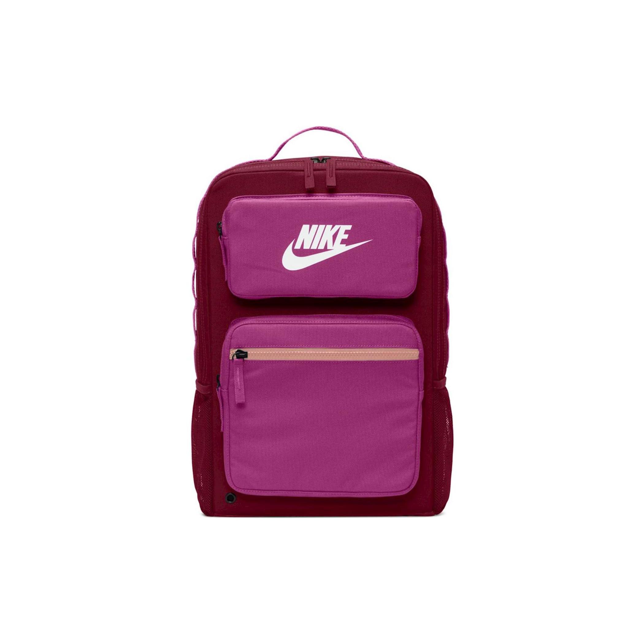 

Новая дорожная сумка-рюкзак Nike из полиэстеровой парусины, обычного размера, женская, красно-розовая, BA6170-638 26.9*13.5*42.4CM