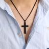 Men Simple Cross Pendant Alloy Necklace Chain Jewelry Christmas Day Gift