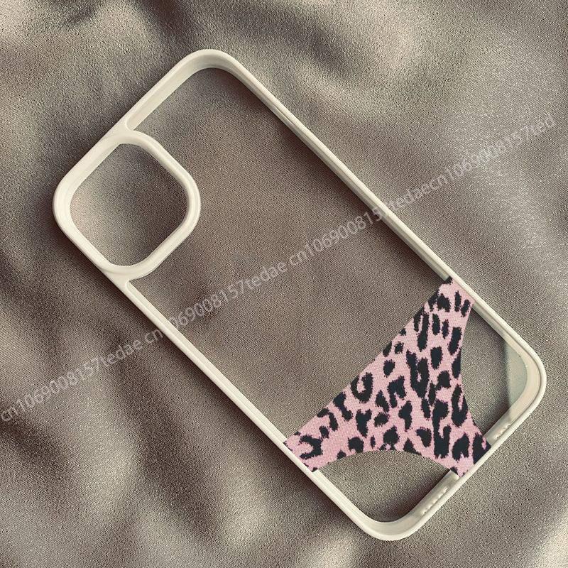 Funny Leopard Prints Panties Clear Phone Case for IPhone 16 15 13 14 12 17 Pro Max 16E INS Creative Y2K Shockproof Back Cover
