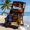 Custom Name Personalized Five Nights at Freddy's Print Beach Towel, for Trip Camping Beach Party Home Decor, Birthday Gift for Family & Friends