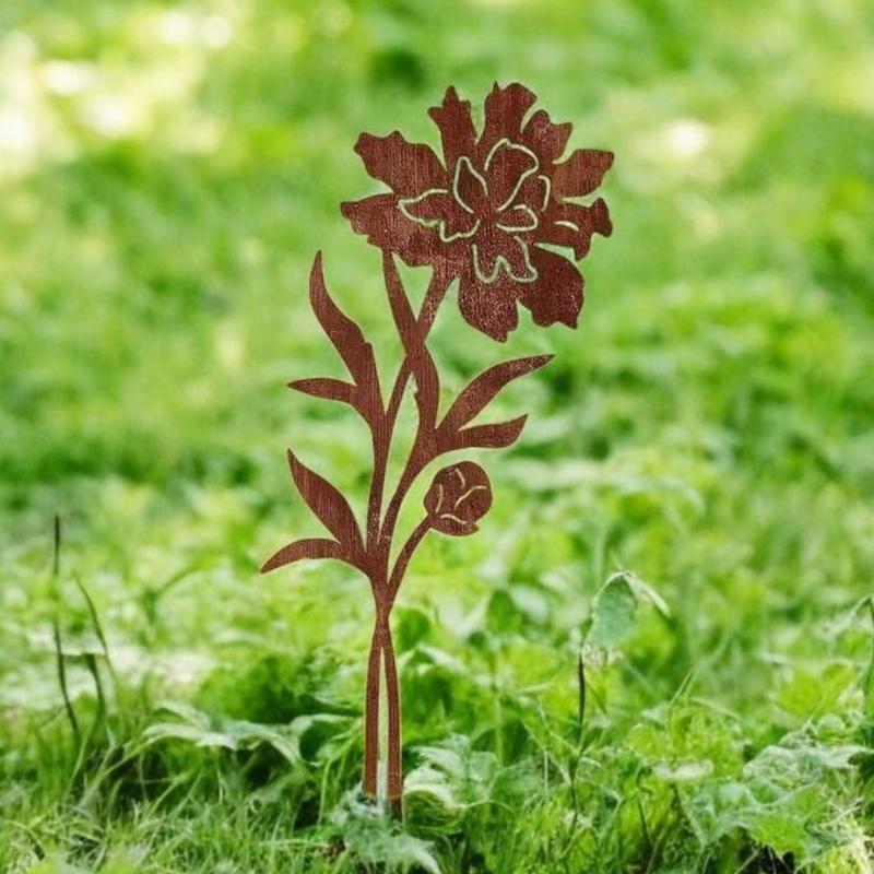 Weather Resistant Iron Garden Art Suitable For Lawn Decoration Outdoor Flower Bed Stakes Landscape Design Plant Support