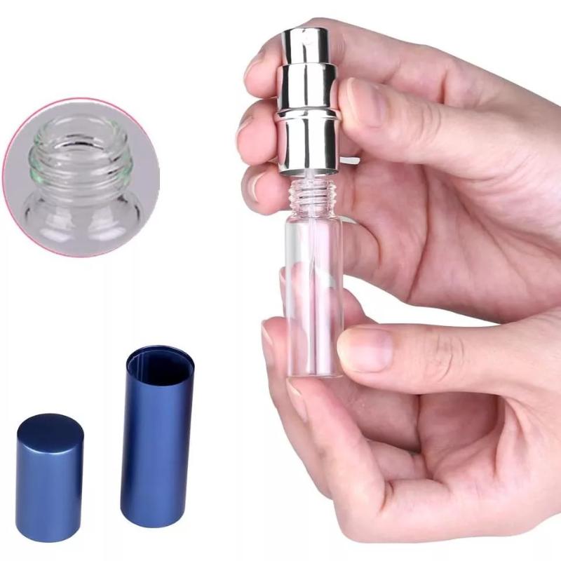 5Ml Portable Aluminum Perfume Atomizer Leak Proof Lid Multiple Colors For Travel Daily