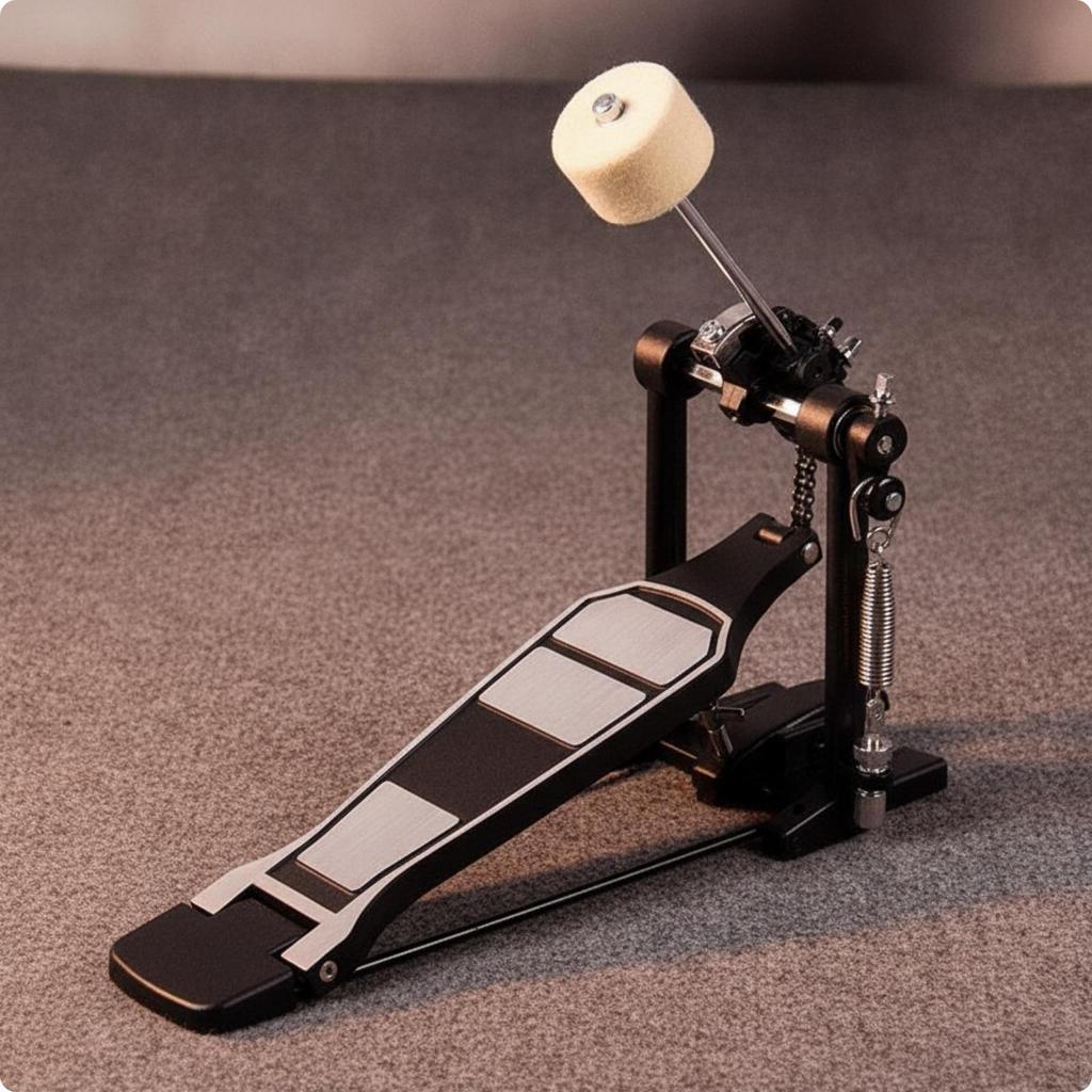 Single Bass Drum Pedal Smooth for Electronic Drums, Drummers