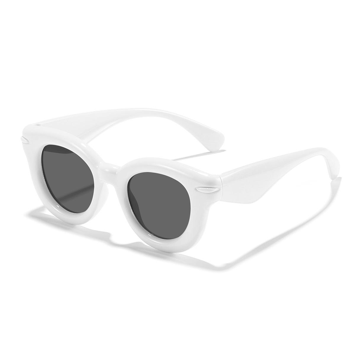 

2025 Parent Child Version, Baby Sunglasses, Personalized Children s New Bubble Round Frame Candy Color Sunglasses for Children белый