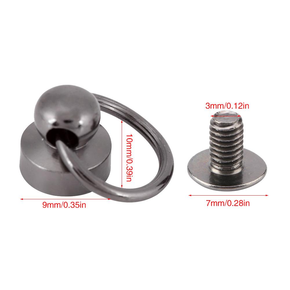 20pcs DIY Leather Craft Metal Rivet With Pull Ring Buckle for Purse Phone Case Decoration