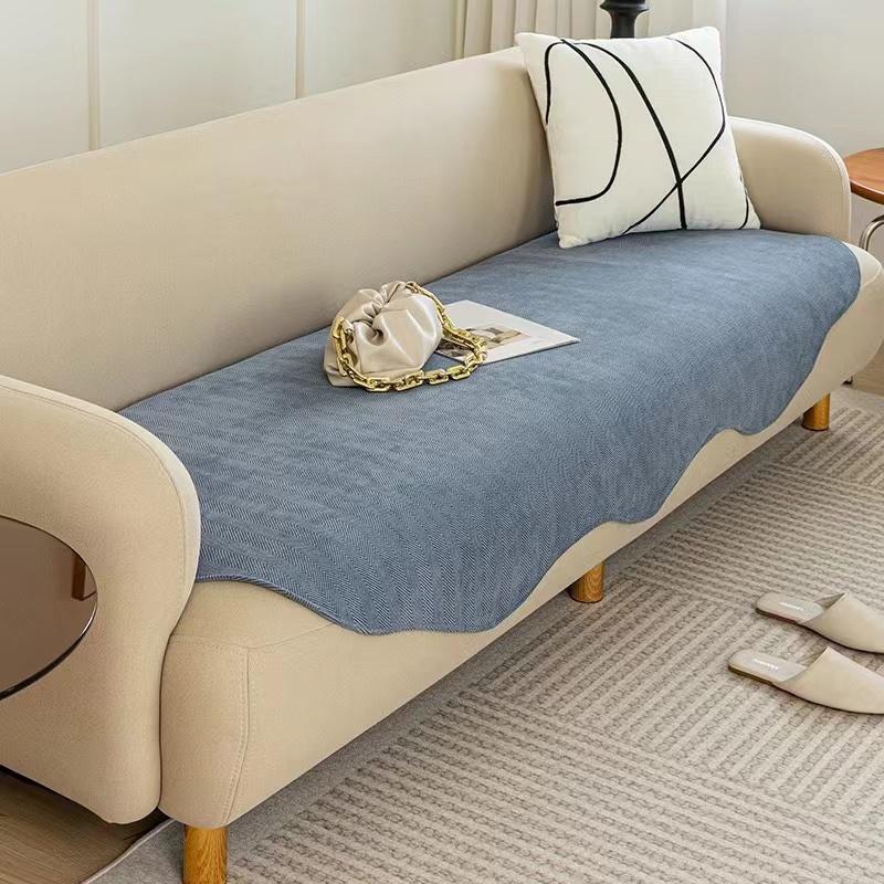 Unregelmäßig geformte weiche Sofahandtücher, einfarbig, luxuriöse Sofabezüge für Wohnzimmer, ganzjährig, universelle rutschfeste Couchbezüge