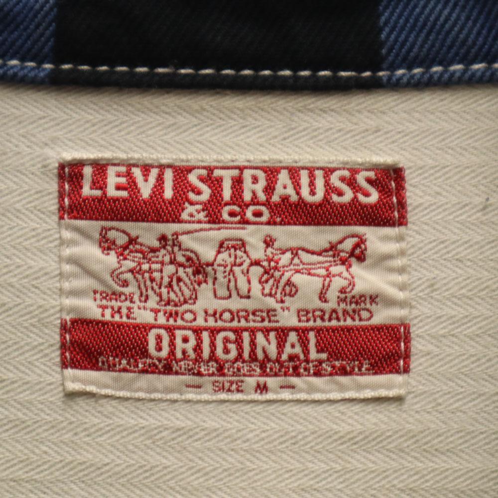 Levi's Kariertes Langarm-Jackett M Blau Herren Gebraucht