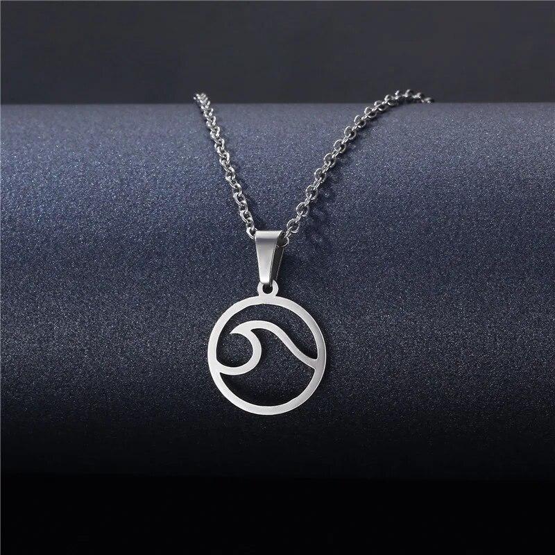 Kpop moda araña colgantes de Halloween cadena cruzada redonda collares para hombres Color plata cadena de cuello gótico pareja ropa de calle regalos