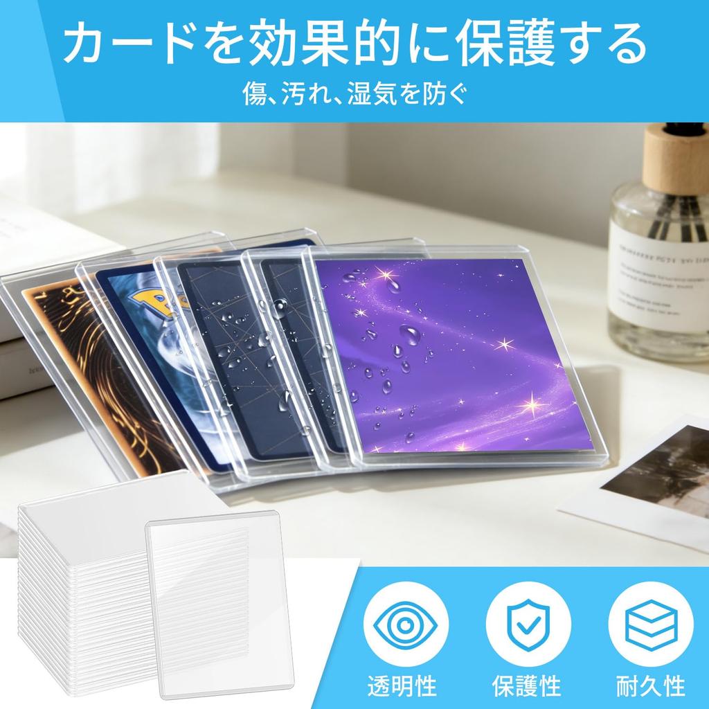 Card Loader Clear PVC Protective Cover for Trading Hard Transparent 30-Piece Case, Side-Opening Cards, Scratch-Resistant, Durable, Material,