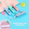 Summer Electric Pencil Eraser Back To School Cordless Battery Powered Erasing Tool for Artists Student Sketching Stationery Gift