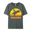 Design Papasaurus Fathers Day Tshrit Tops Shirts Special Premium Cotton TShirt Vintage T Shirts Plain