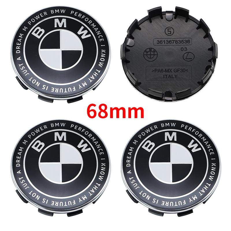BMW 4Pcs 56mm 68mm Wheel Center Caps For BMW 50th Anniversary M Power Carbon Fiber Hubcap Emblem Badge E46 E90 F10 F30 G20 X5